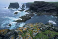 Falaises situées au nord oues de notrh mainland. paysage shetland 